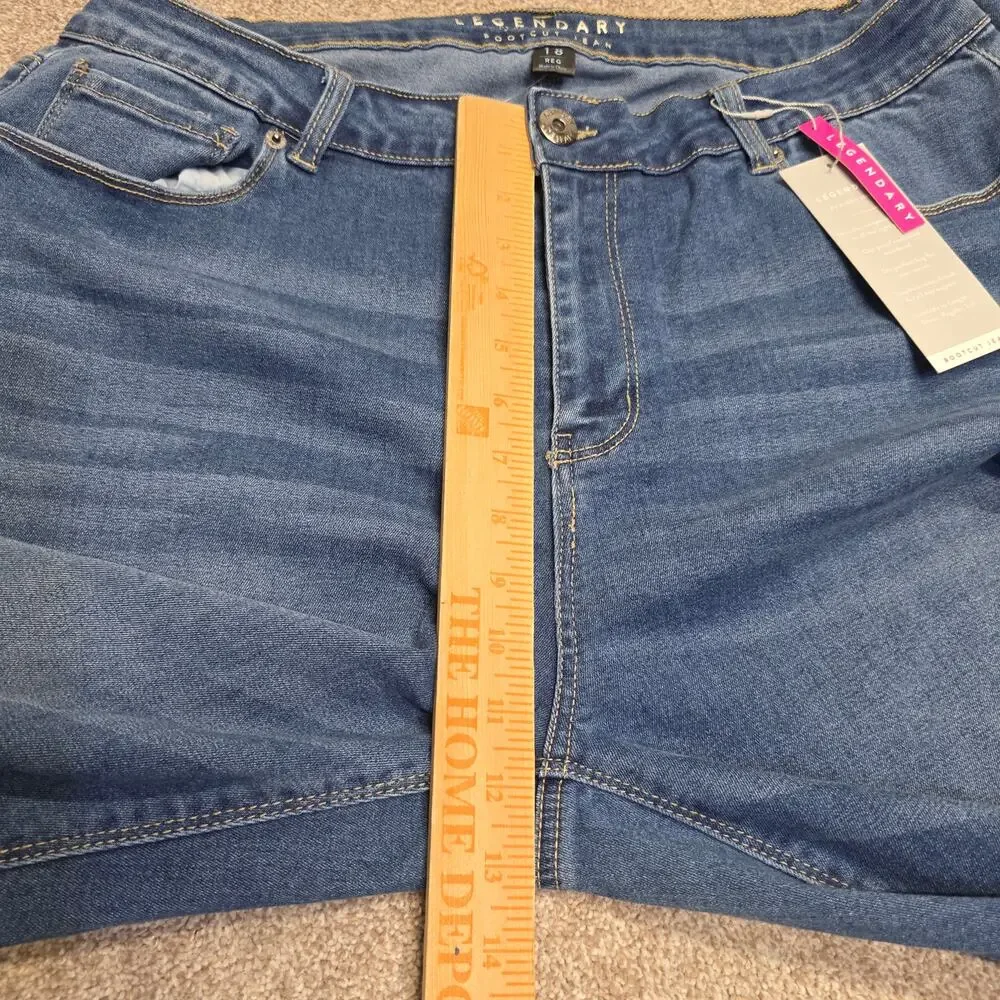 Indie sleaze Ashley Stewart Legendary Bootcut Jeans Plus Size 18 medium wash - Picture 10 of 13